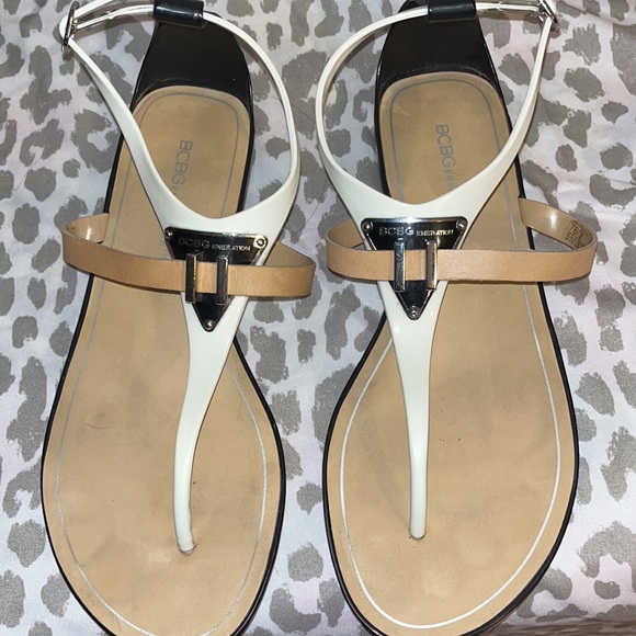 BCBGeneration Black/White Opaque Jelly Sandals - Picture 6 of 6